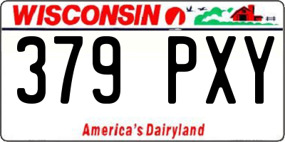 WI license plate 379PXY