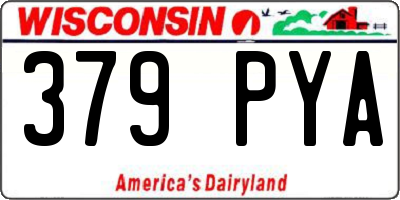 WI license plate 379PYA