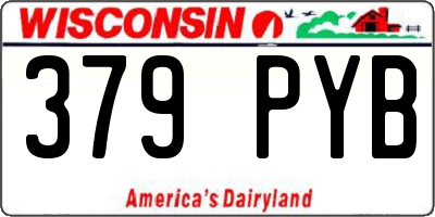 WI license plate 379PYB