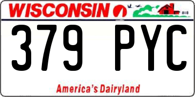 WI license plate 379PYC
