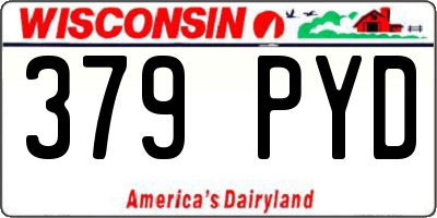 WI license plate 379PYD