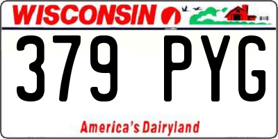 WI license plate 379PYG