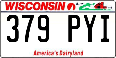 WI license plate 379PYI
