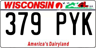 WI license plate 379PYK