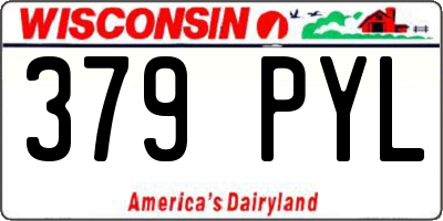 WI license plate 379PYL