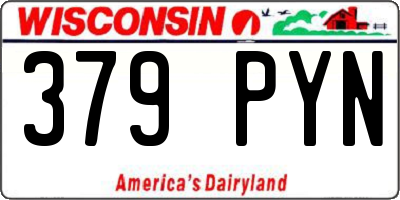 WI license plate 379PYN