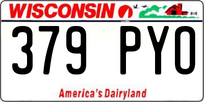 WI license plate 379PYO