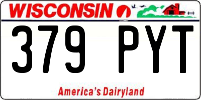 WI license plate 379PYT