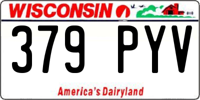 WI license plate 379PYV