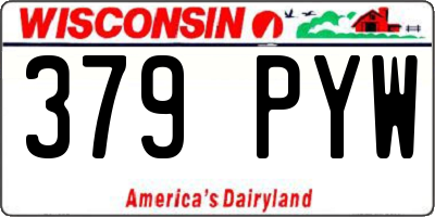 WI license plate 379PYW