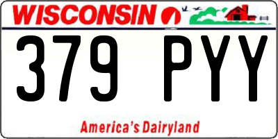 WI license plate 379PYY