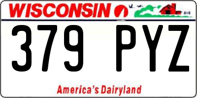 WI license plate 379PYZ