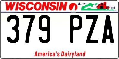 WI license plate 379PZA