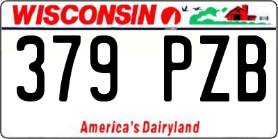 WI license plate 379PZB