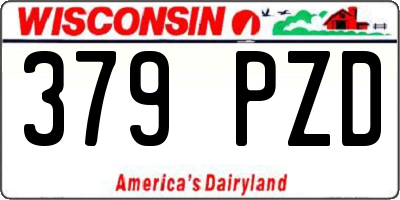 WI license plate 379PZD