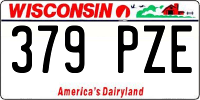 WI license plate 379PZE
