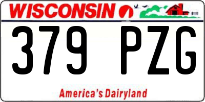 WI license plate 379PZG