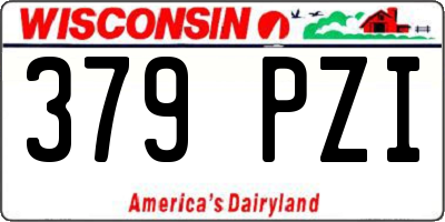 WI license plate 379PZI