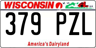 WI license plate 379PZL