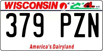 WI license plate 379PZN