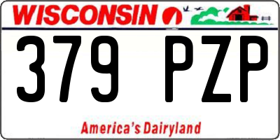 WI license plate 379PZP