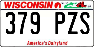 WI license plate 379PZS