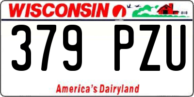 WI license plate 379PZU