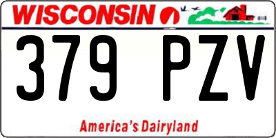 WI license plate 379PZV