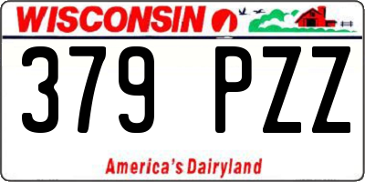 WI license plate 379PZZ
