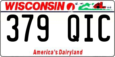 WI license plate 379QIC