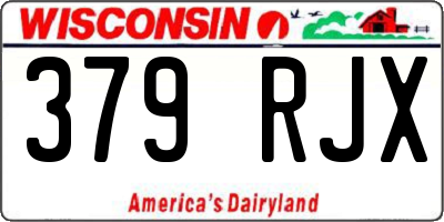 WI license plate 379RJX