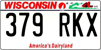 WI license plate 379RKX
