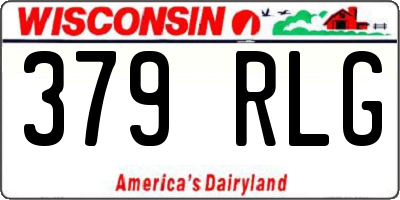 WI license plate 379RLG
