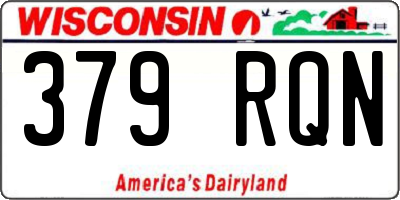 WI license plate 379RQN