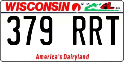 WI license plate 379RRT