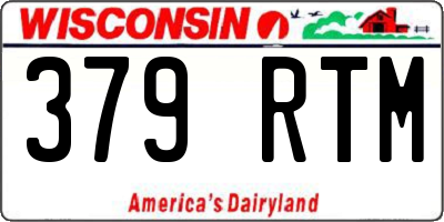 WI license plate 379RTM