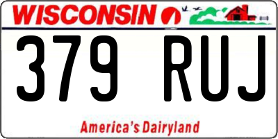 WI license plate 379RUJ