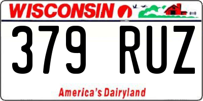 WI license plate 379RUZ