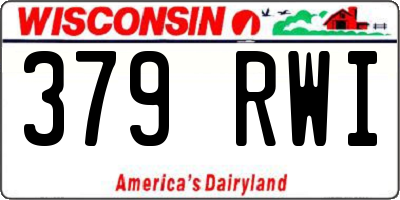 WI license plate 379RWI