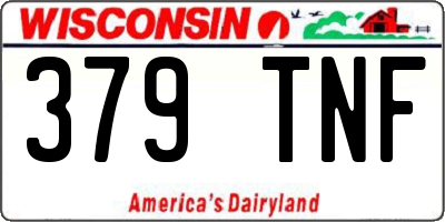 WI license plate 379TNF