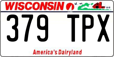 WI license plate 379TPX