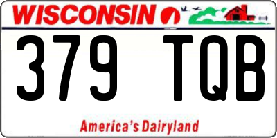 WI license plate 379TQB