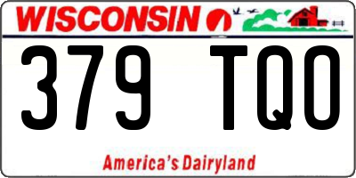 WI license plate 379TQO