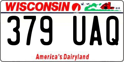 WI license plate 379UAQ