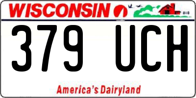 WI license plate 379UCH