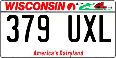 WI license plate 379UXL