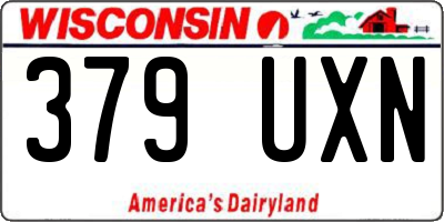 WI license plate 379UXN