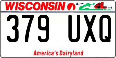 WI license plate 379UXQ