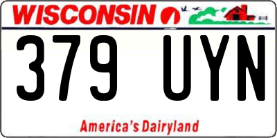WI license plate 379UYN