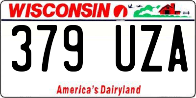 WI license plate 379UZA